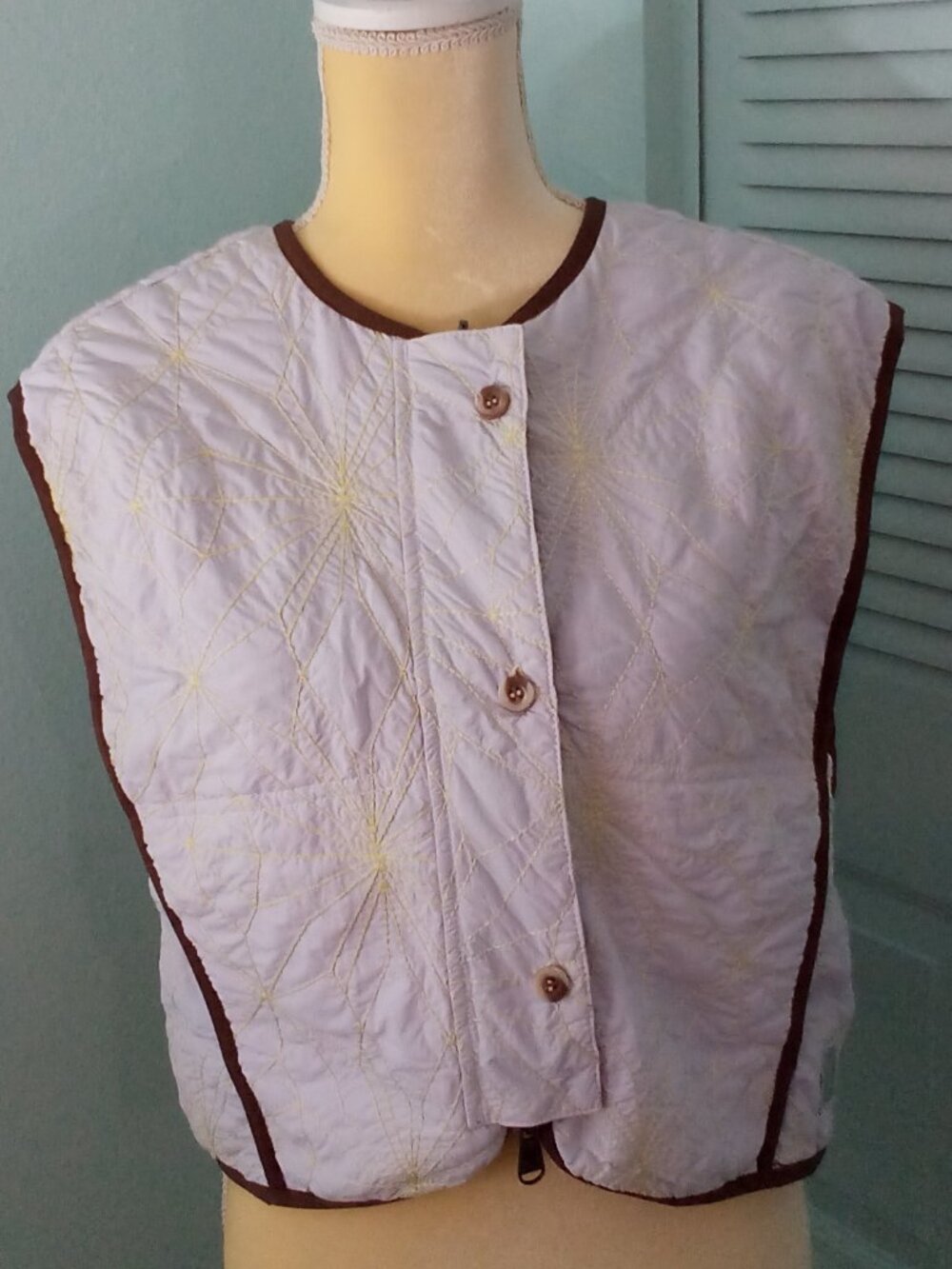 FP MOVEMENT XS KACIE REVERSIBLE QUILTED ZIP BUTTON PIPING EMBROIDERED PRIMALOFT